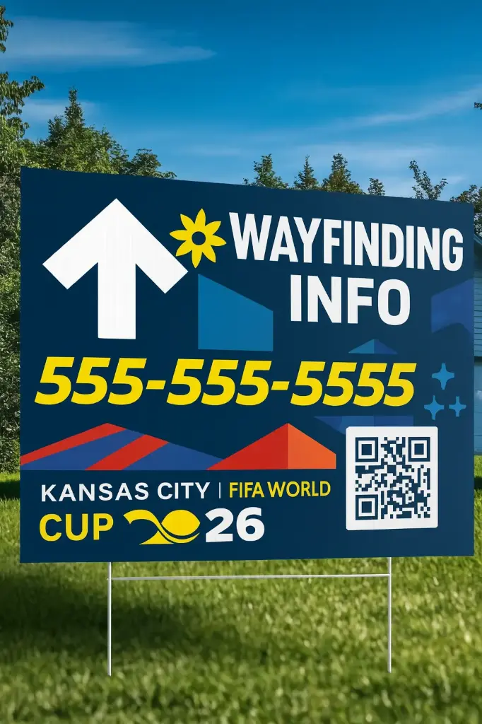 FIFA World Cup '26 - Kansas City Wayfinding Sign (24" × 36")