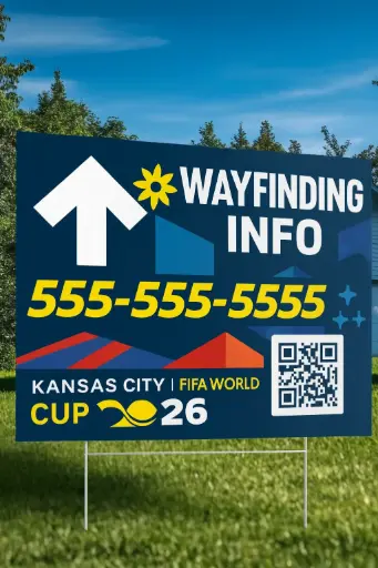 FIFA World Cup '26 - Kansas City Wayfinding Sign (24" × 36")